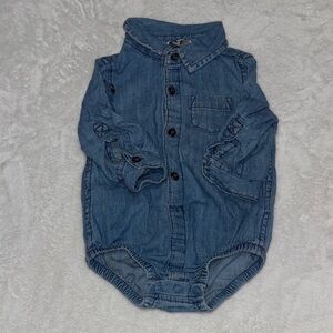 (3 for$10) George Blue Denim Baby Onesie bodysuit